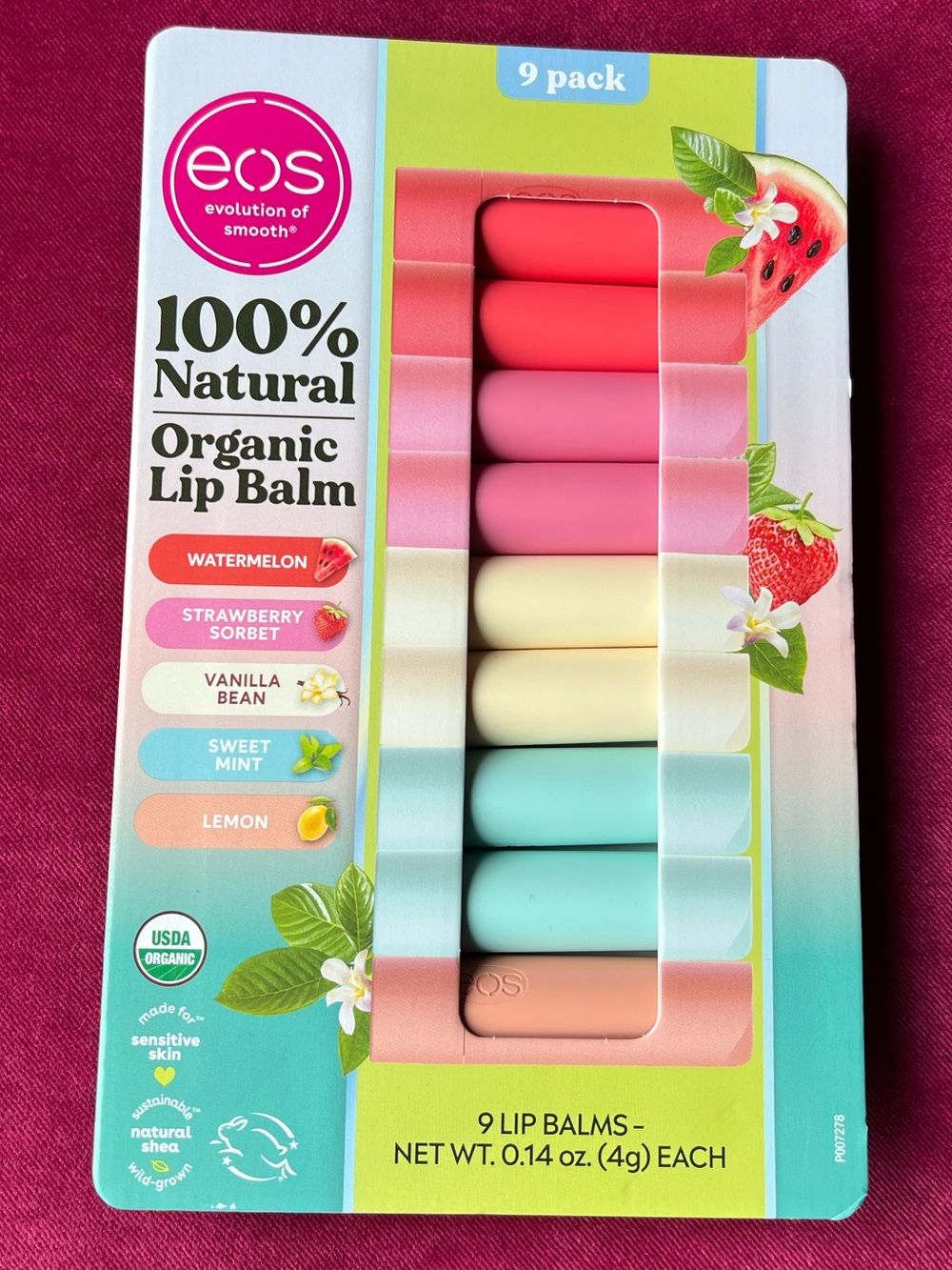 🆕 eos 9 pack set Lip Balm Treatment Organic Soothing Moisturizer cruelty free